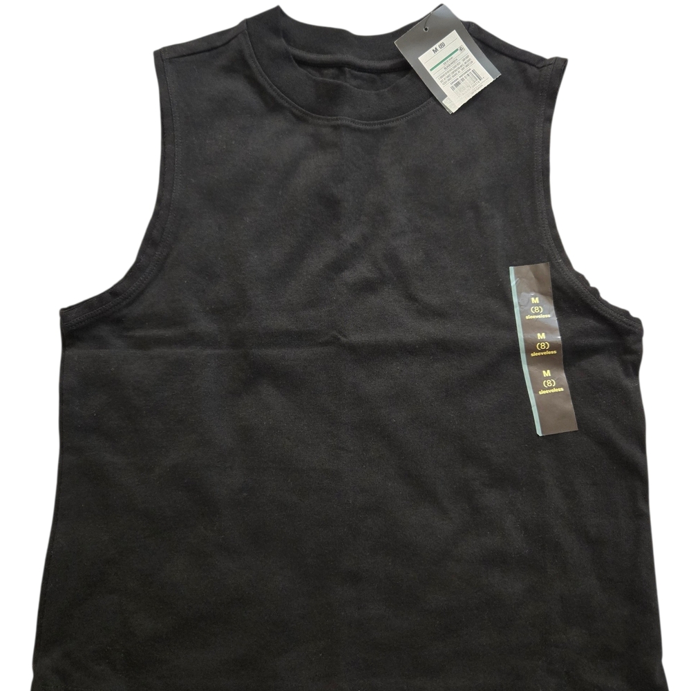 Girl's Black Sleeveless Top - Size M (8) - NWT